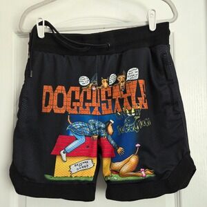 Shoe Palace‎ Doggy Graphic Art Mesh Shorts Zip Pockets Mens Sz M ASO Dex